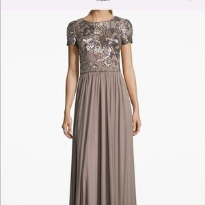 Natalia Long Mesh Sequin Gown